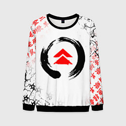 Свитшот мужской ПРИЗРАК ЦУСИМЫ ЭМБЛЕМА GHOST OF TSUSHIMA, цвет: 3D-черный