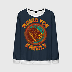 Свитшот мужской Would you kindly, цвет: 3D-белый