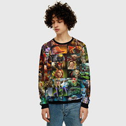 Свитшот мужской HEROES DOTA 2 ПЕРСОНАЖИ ДОТА 2, цвет: 3D-черный — фото 2