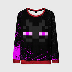 Мужской свитшот MINECRAFT ЭНДЕРМЕН ЛИЦО, БРЫЗГИ КРАСОК