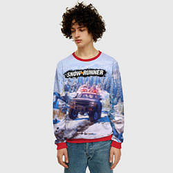 Свитшот мужской SnowRunner Гонки по бездорожью, цвет: 3D-красный — фото 2