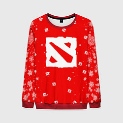 Свитшот мужской НОВОГОДНИЙ ДОТА 2 НОВЫЙ ГОД DOTA 2, цвет: 3D-красный