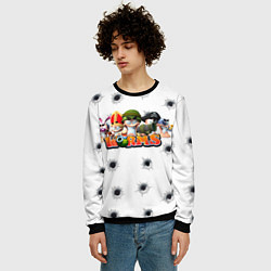 Свитшот мужской Wormsчервяки, цвет: 3D-черный — фото 2