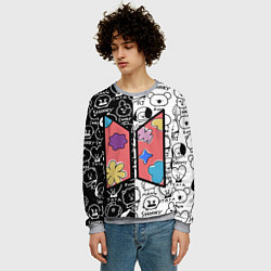 Свитшот мужской Permission To Dance SPLIT BT21, цвет: 3D-меланж — фото 2