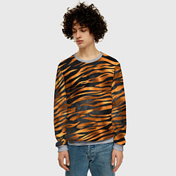 Свитшот мужской В шкуре тигра, цвет: 3D-меланж — фото 2