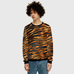 Свитшот мужской В шкуре тигра, цвет: 3D-черный — фото 2