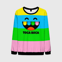 Свитшот мужской Toca Boca Logo Тока Бока, цвет: 3D-черный