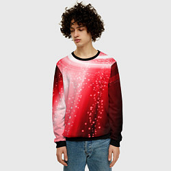 Свитшот мужской Красная космическая спираль, цвет: 3D-черный — фото 2