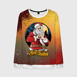 Свитшот мужской Santa love you, цвет: 3D-белый