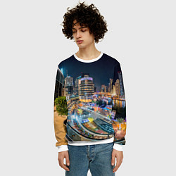 Свитшот мужской Дубай Марина, цвет: 3D-белый — фото 2