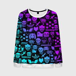 Мужской свитшот UNDERTALE NEON PATTERN УЗОР