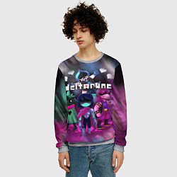 Свитшот мужской DELTARUNE ГЕРОИ В БОЙ!, цвет: 3D-меланж — фото 2