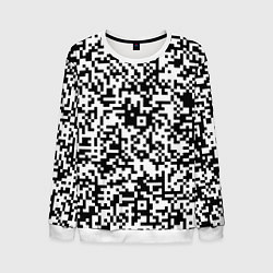 Свитшот мужской Стиль QR код, цвет: 3D-белый