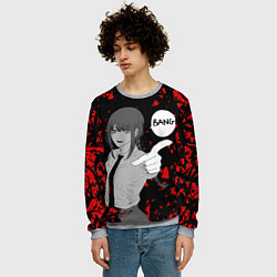 Свитшот мужской Человек Бензопила Макима Стреляет Bang, цвет: 3D-меланж — фото 2