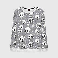 Свитшот мужской Skulls & bones, цвет: 3D-белый
