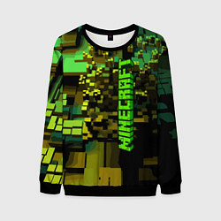 Свитшот мужской Minecraft, pattern 2022, цвет: 3D-черный