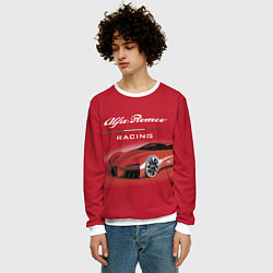 Свитшот мужской Alfa Romeo - red dream!, цвет: 3D-белый — фото 2