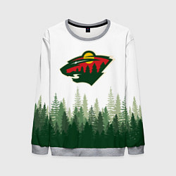 Свитшот мужской Minnesota Wild, Миннесота Уайлд Лес, цвет: 3D-меланж