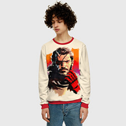 Свитшот мужской Босс с повязкой, цвет: 3D-красный — фото 2