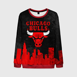 Свитшот мужской Chicago Bulls, Чикаго Буллз Город, цвет: 3D-красный