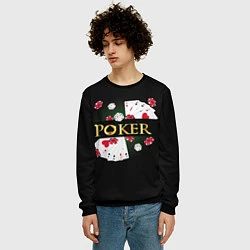 Свитшот мужской Покер POKER, цвет: 3D-черный — фото 2