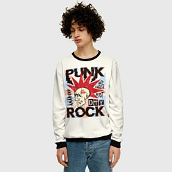 Свитшот мужской Punk Rock Панк, цвет: 3D-черный — фото 2