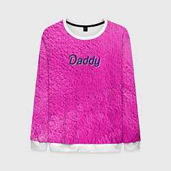 Свитшот мужской Daddy pink, цвет: 3D-белый