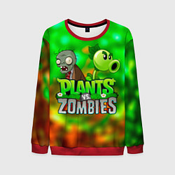 Мужской свитшот Plants vs Zombies горохострел и зомби