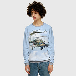 Свитшот мужской Ми-8 Вертолёт, цвет: 3D-меланж — фото 2