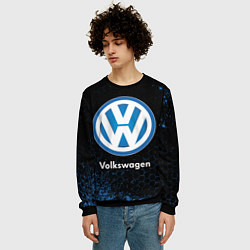 Свитшот мужской Volkswagen - Объемный, цвет: 3D-черный — фото 2