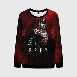 Свитшот мужской Prey Dark red, цвет: 3D-черный