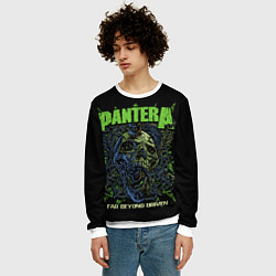 Свитшот мужской Pantera green череп, цвет: 3D-белый — фото 2