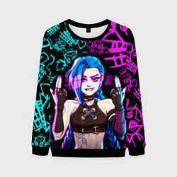 Свитшот мужской JINX ДЖИНКС NEON PATTERN, цвет: 3D-черный