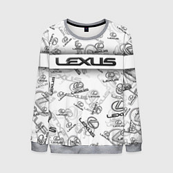 Свитшот мужской LEXUS BIG EMBLEMA PATTERN, цвет: 3D-меланж