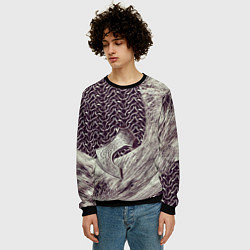 Свитшот мужской Доспехи Викинга, цвет: 3D-черный — фото 2