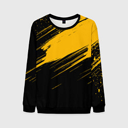 Свитшот мужской Black and yellow grunge, цвет: 3D-черный