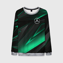 Свитшот мужской MERCEDES-BENZ AMG NEON STRIPES PETRONAS, цвет: 3D-меланж