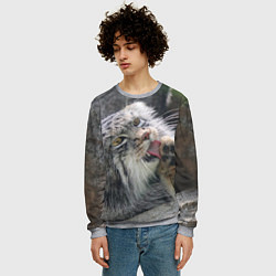 Свитшот мужской Манул Лапка, цвет: 3D-меланж — фото 2