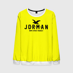 Свитшот мужской Узор Yellow Jorman Air Dope Street Market, цвет: 3D-белый