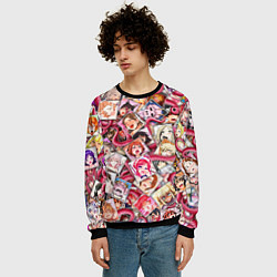 Свитшот мужской Ахегао с щупальцами в цвете, цвет: 3D-черный — фото 2