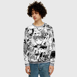 Свитшот мужской Волейбол!! pattern, цвет: 3D-меланж — фото 2