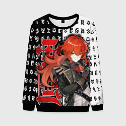 Свитшот мужской DILUC - ДИЛЮК ГЕНШИН ИМПАКТ, цвет: 3D-черный