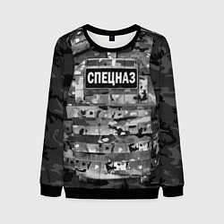 Свитшот мужской Бронежилет - спецназ России, цвет: 3D-черный