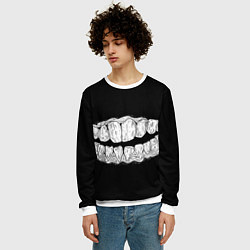 Свитшот мужской Зубы Каонаси, цвет: 3D-белый — фото 2