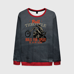 Свитшот мужской Full Throttle Полный газ, цвет: 3D-красный