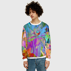 Свитшот мужской Abstract color pattern Summer 2022, цвет: 3D-белый — фото 2