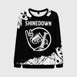 Свитшот мужской Shinedown КОТ Краска, цвет: 3D-черный