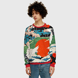 Свитшот мужской Воспоминания об Японии, цвет: 3D-красный — фото 2