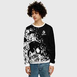 Свитшот мужской Sabaton - сабатон черепа, цвет: 3D-белый — фото 2