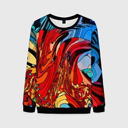 Свитшот мужской Abstract color pattern Fashion 2022, цвет: 3D-черный
